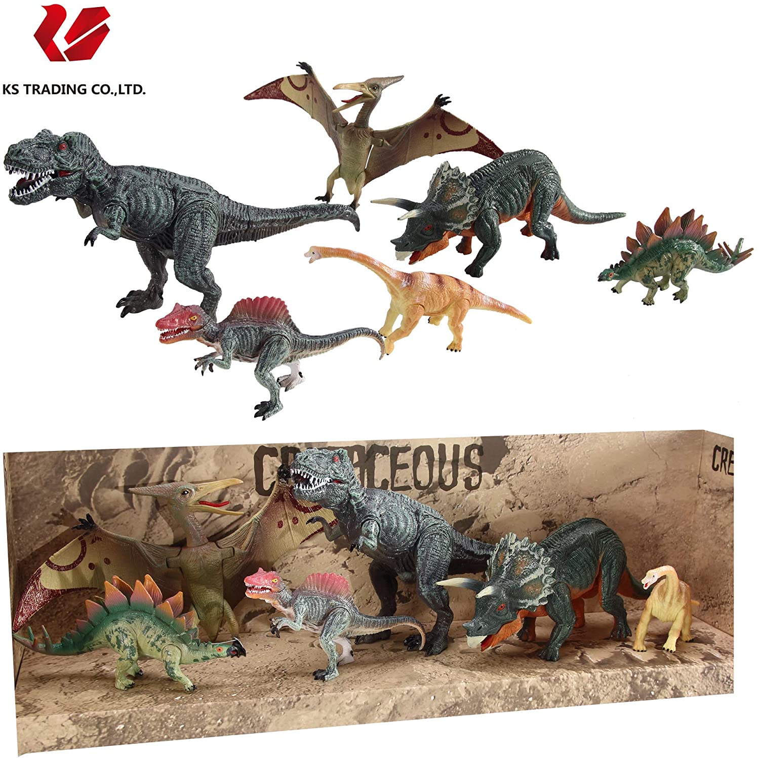 可動できる恐竜フィギュア 恐竜の世界セットC | KOBE STORE